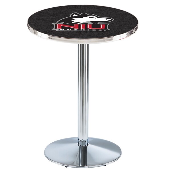 42" Chrome Northern Illinois Pub Table